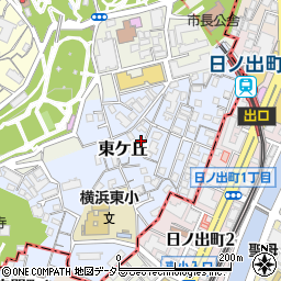 神奈川県横浜市西区東ケ丘周辺の地図