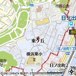神奈川県横浜市西区東ケ丘21-9周辺の地図