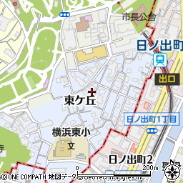 神奈川県横浜市西区東ケ丘23-34周辺の地図