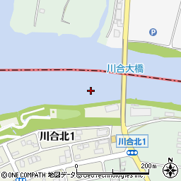 川合大橋周辺の地図