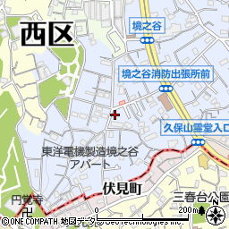神奈川県横浜市西区境之谷74-17周辺の地図
