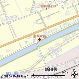 新田三和周辺の地図