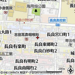 岐阜県岐阜市長良若葉町周辺の地図