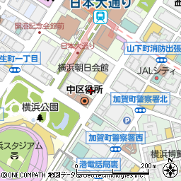 神奈川県横浜市中区日本大通36周辺の地図