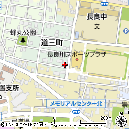 岐阜県岐阜市道三町23周辺の地図