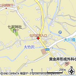 七沢温泉入口周辺の地図
