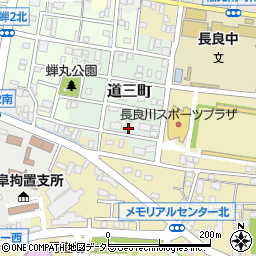 岐阜県岐阜市道三町21周辺の地図