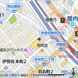 福寿草薬局　横浜関内店周辺の地図