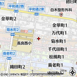 岐阜県岐阜市菊水町周辺の地図