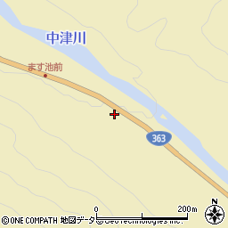 国道３６３号線周辺の地図