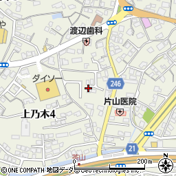 島根県松江市上乃木周辺の地図