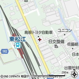 山陰運送松江支店周辺の地図