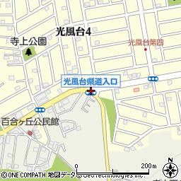 県道入口周辺の地図