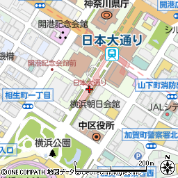 日本大通り周辺の地図
