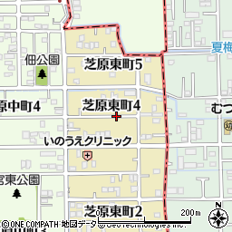 岐阜県本巣郡北方町芝原東町4丁目周辺の地図