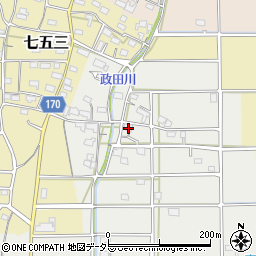 岐阜県本巣市政田77周辺の地図