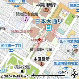 日本大通り地下駐車場周辺の地図