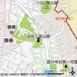 浜田三塚公園周辺の地図