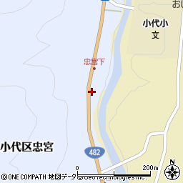 兵庫県美方郡香美町小代区忠宮22周辺の地図