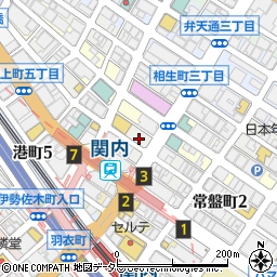 馬車道商店街協組周辺の地図
