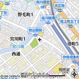 Ω Cafe 横浜・桜木町店周辺の地図