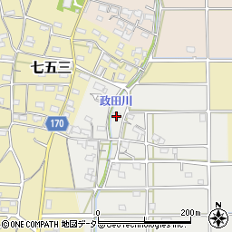 岐阜県本巣市政田45周辺の地図