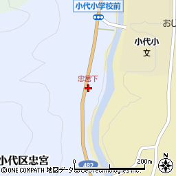 兵庫県美方郡香美町小代区忠宮21周辺の地図