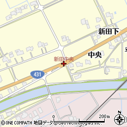 新田中央周辺の地図