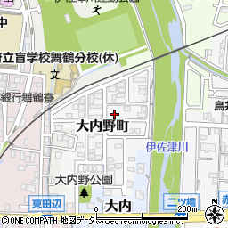 京都府舞鶴市大内野町周辺の地図