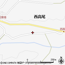 中国四国農政局東伯農業水利事業所　西高尾ダム管理事務所周辺の地図