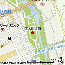 阿木川公園周辺の地図