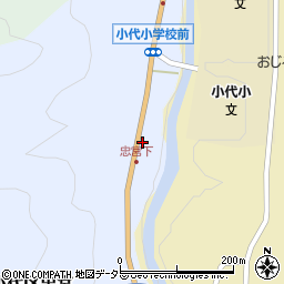 兵庫県美方郡香美町小代区忠宮16周辺の地図