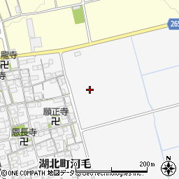 滋賀県長浜市湖北町河毛周辺の地図