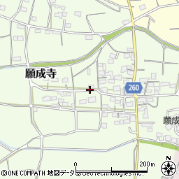 岐阜県揖斐郡池田町願成寺周辺の地図