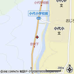 兵庫県美方郡香美町小代区忠宮12周辺の地図