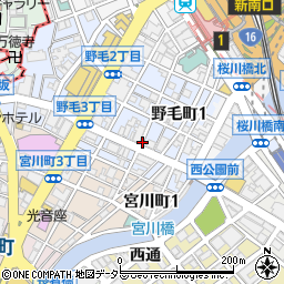 火鍋×担々麺専門店 天府 野毛店周辺の地図