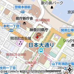 神奈川県横浜市中区日本大通1周辺の地図
