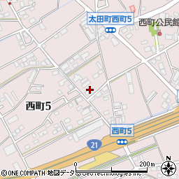 岐阜県美濃加茂市西町周辺の地図