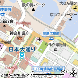 横浜開港資料館周辺の地図