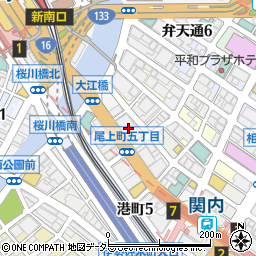 横浜市役所　市民局・横浜市スポーツ協会周辺の地図