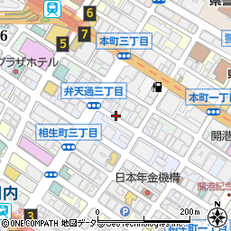 神奈川県横浜市中区弁天通周辺の地図