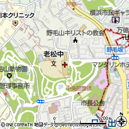 横浜市立老松中学校周辺の地図