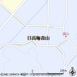 兵庫県豊岡市日高町森山周辺の地図
