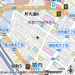 神奈川県横浜市中区相生町5丁目周辺の地図