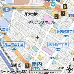 神奈川県横浜市中区相生町5丁目周辺の地図