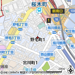 リパーク横浜野毛１丁目第３駐車場周辺の地図