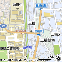 三橋郵便局周辺の地図