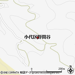 兵庫県美方郡香美町小代区野間谷周辺の地図
