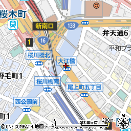 大江橋周辺の地図