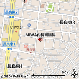 MIWA内科胃腸科CLINIC周辺の地図